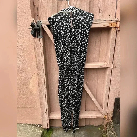 POUPETTE ST BARTH Black And White Donna Long Jumpsuit - Picture 8 of 9